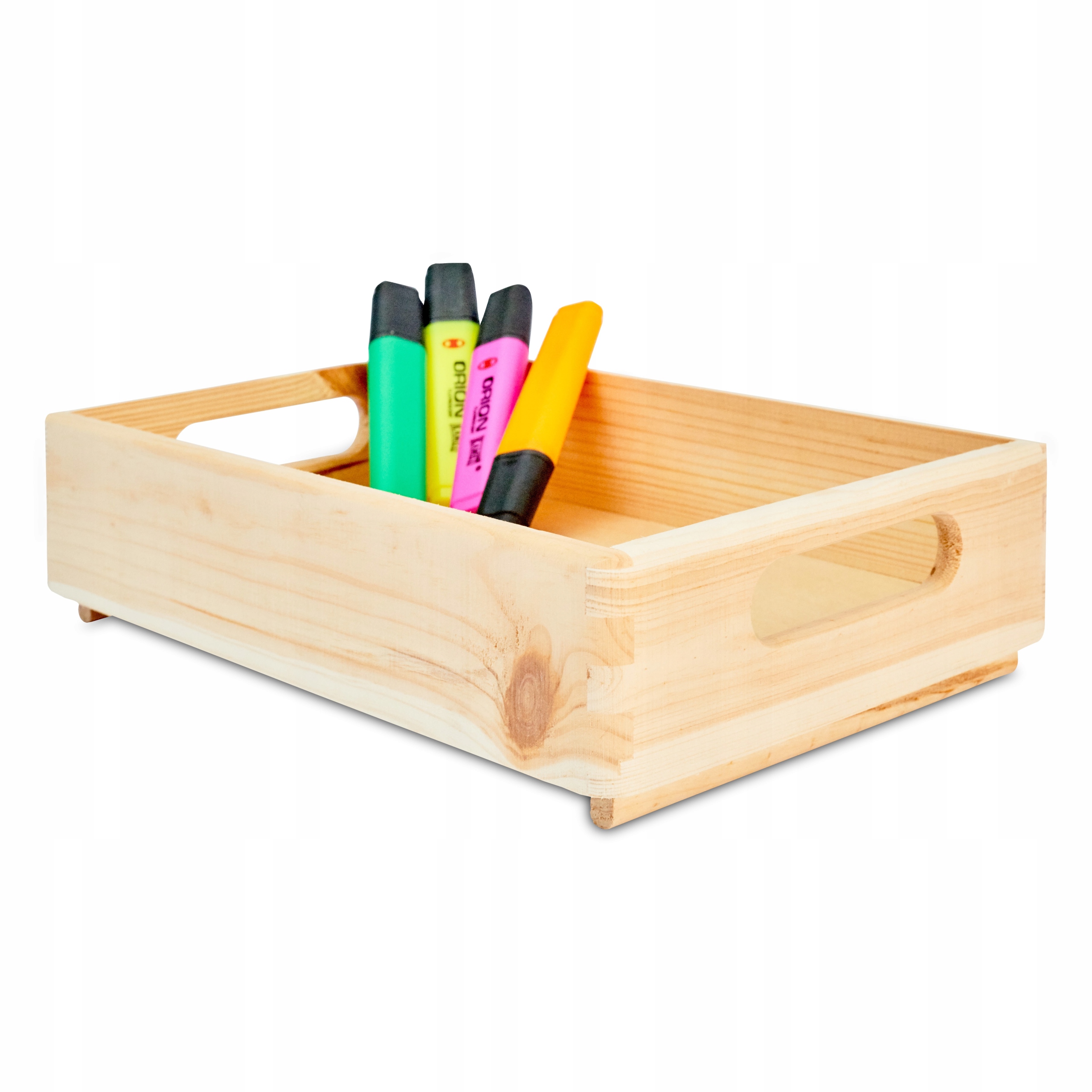 Skrzynka drewniana DEKORACYJNA 30x20x7 naturalna z uchwytami pudełko tacka Kod producenta 3139.00