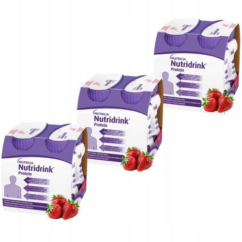 Nutridrink Protein O Smaku Truskawkowym 12 x 125ML Niedożywienie