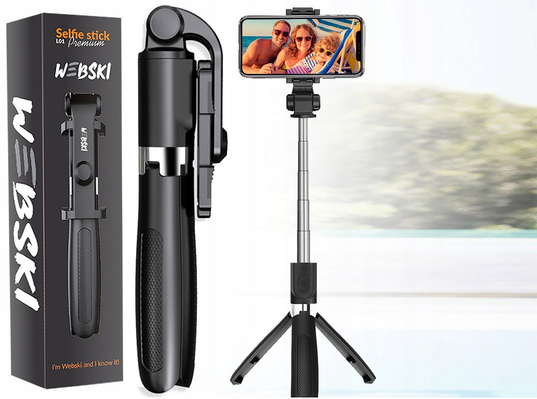 SELFIE-STICK Z PILOTEM TRIPODEM NÓŻKAMI STATYWEM PILOTEM BEZPRZEWODOWYM Marka Webski