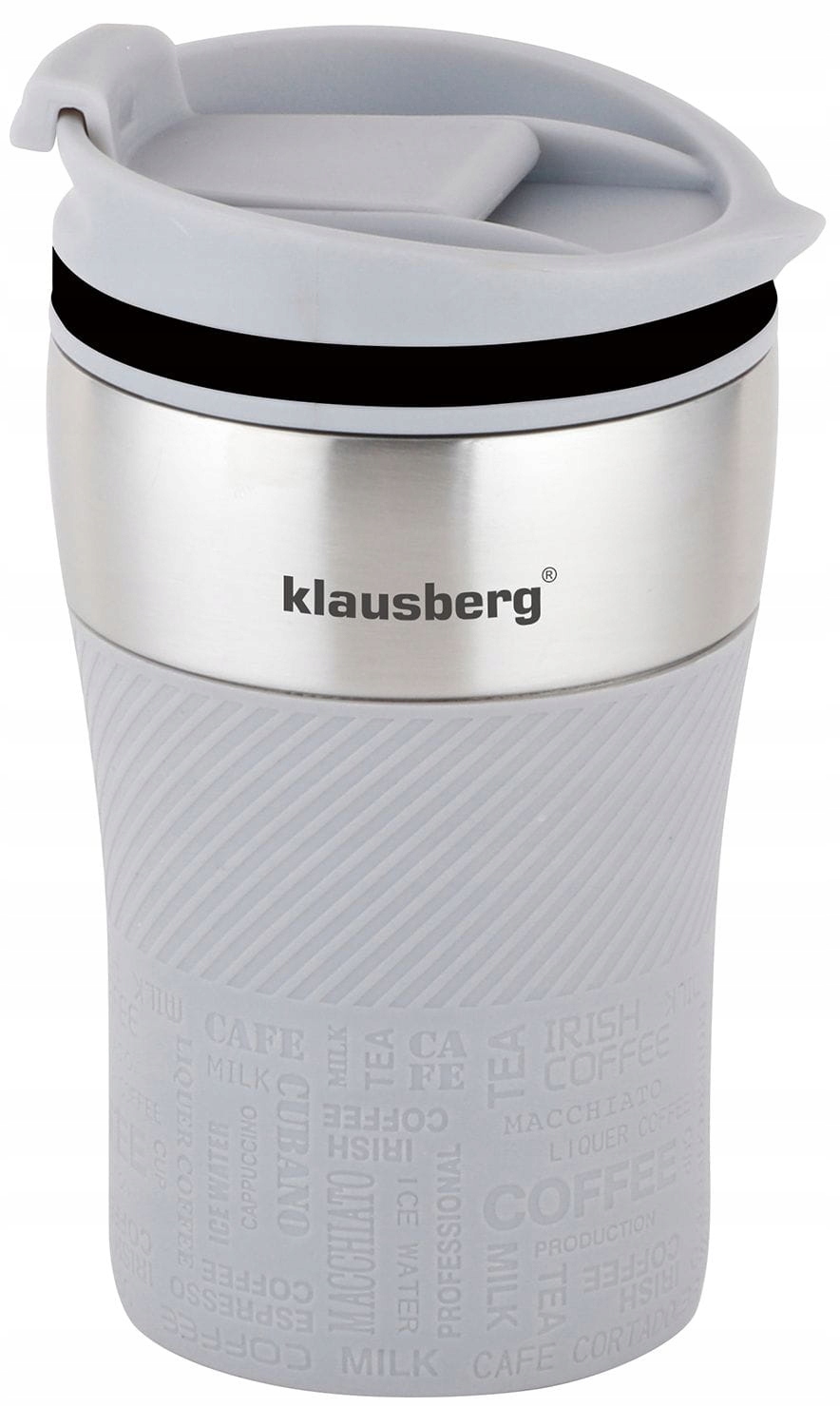 Kubek termiczny mały 280ml KLAUSBERG szary KB-7622