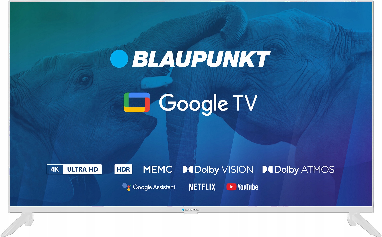 Tv Led 43" Blaupunkt 43UBG6010S4K Uhd 4K Smart Tv WiFi Bluetooth Biały