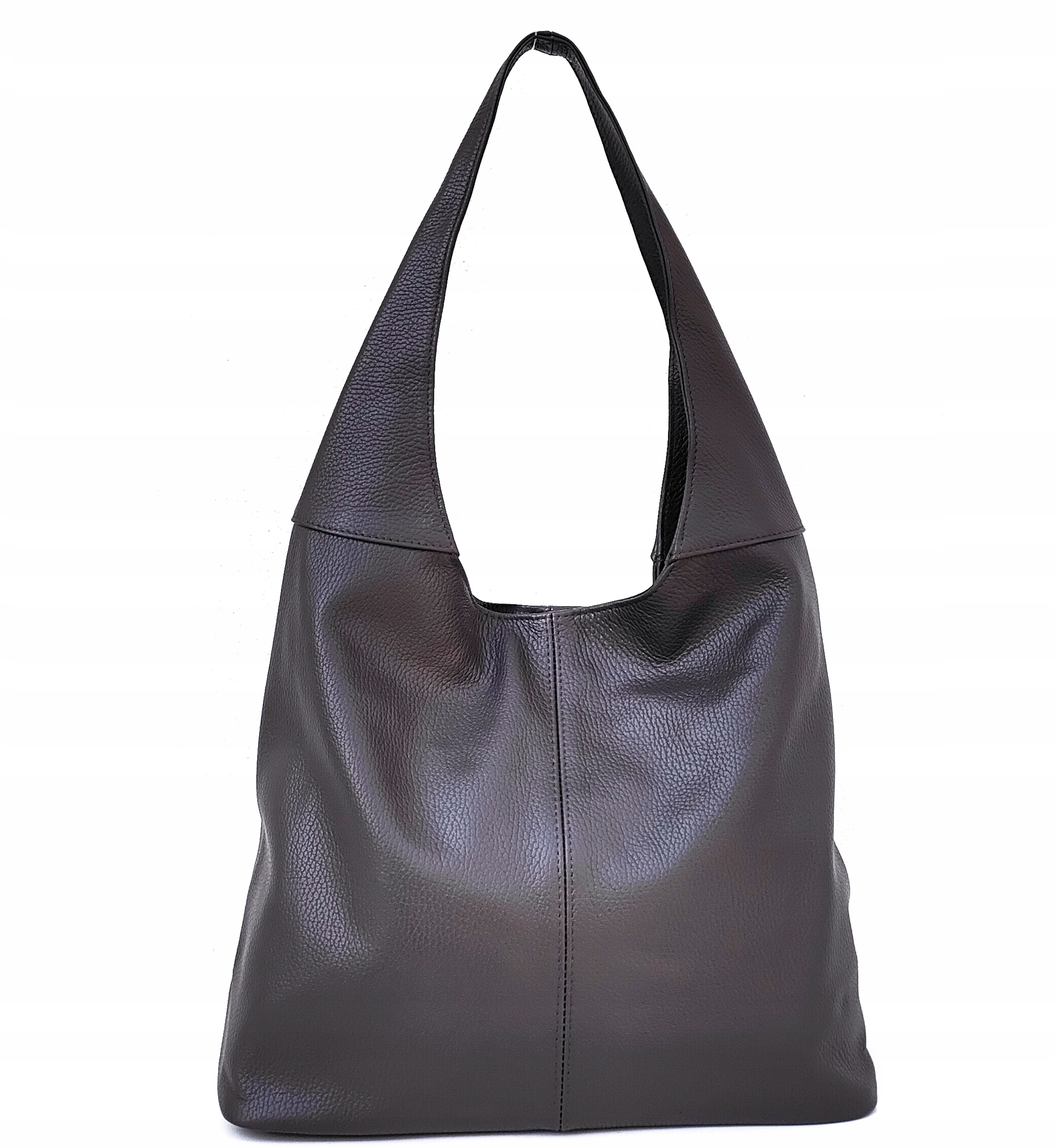 Hnědý čokoládový sáček z přírodní kůže