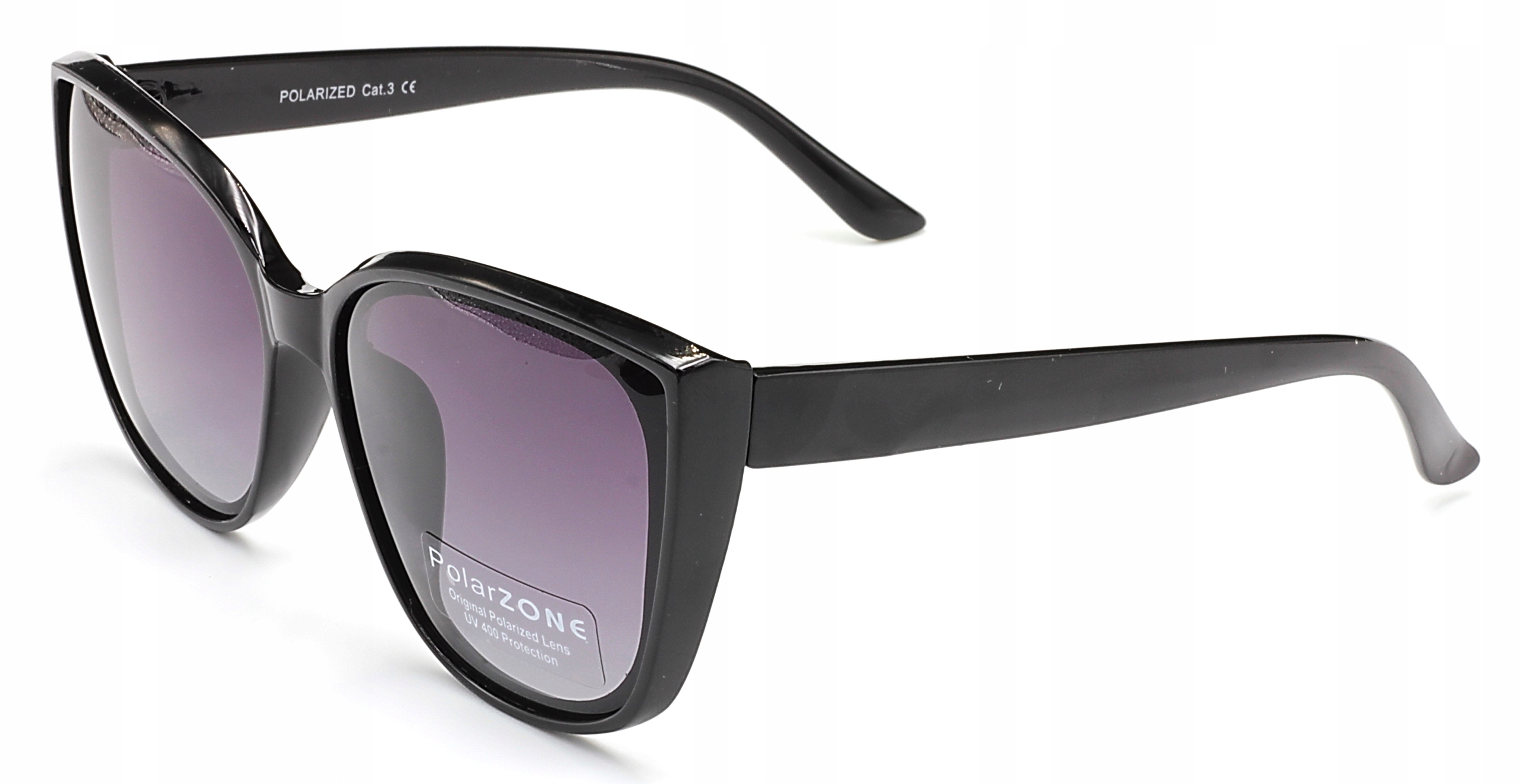 OKULARY PRZECIWSŁONECZNE DAMSKIE POLARZONE POLARYZACYJNE UV400 LATO Kolor czarny