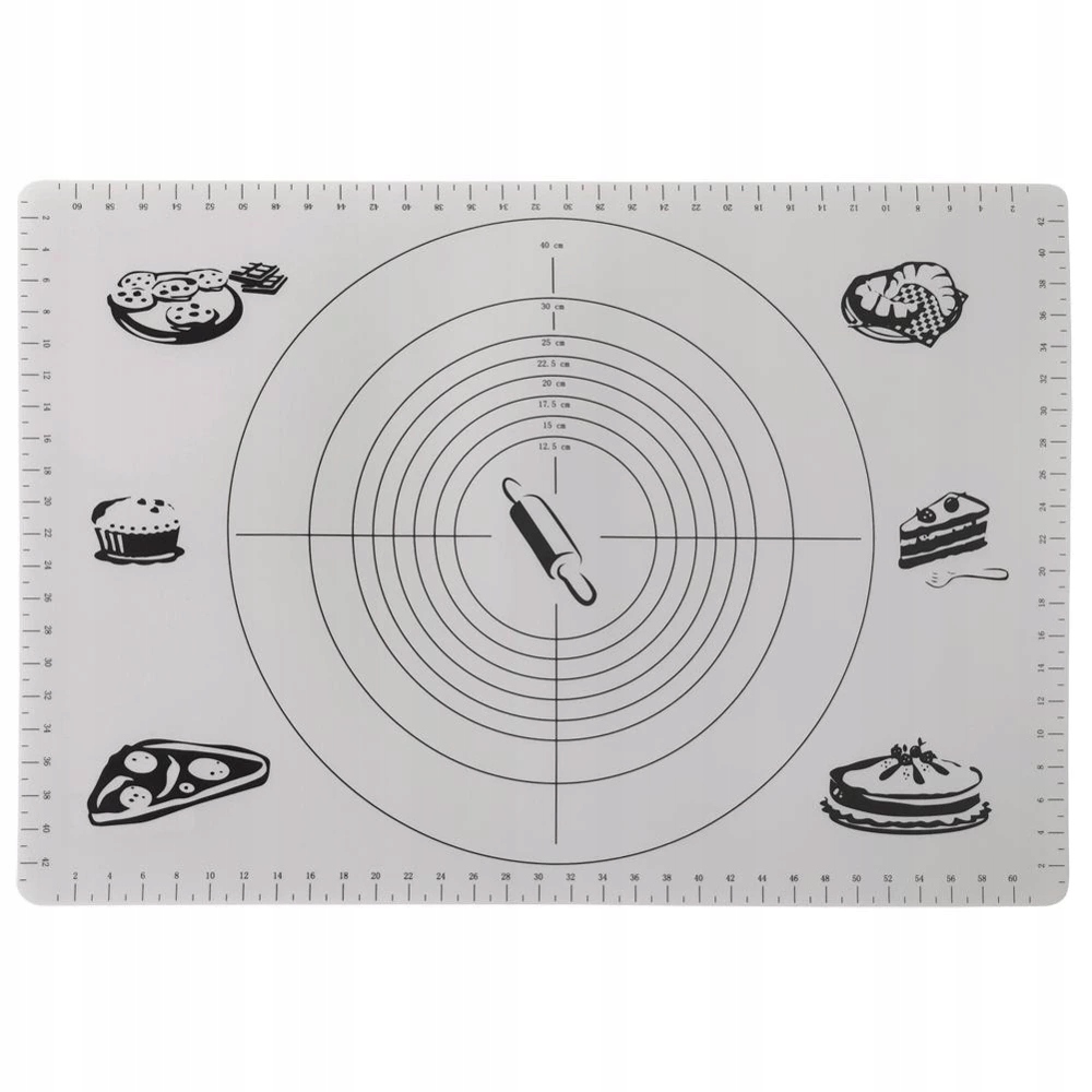 Stolnica kuchenna do ciasta z miarkami 65x45 cm