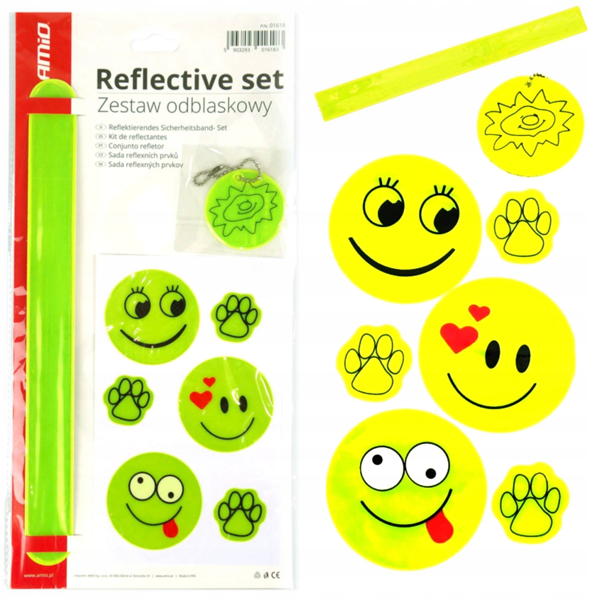 ZESTAW odblasków opaska odblaskowa ODBLASKI 8szt Marka Titanium+