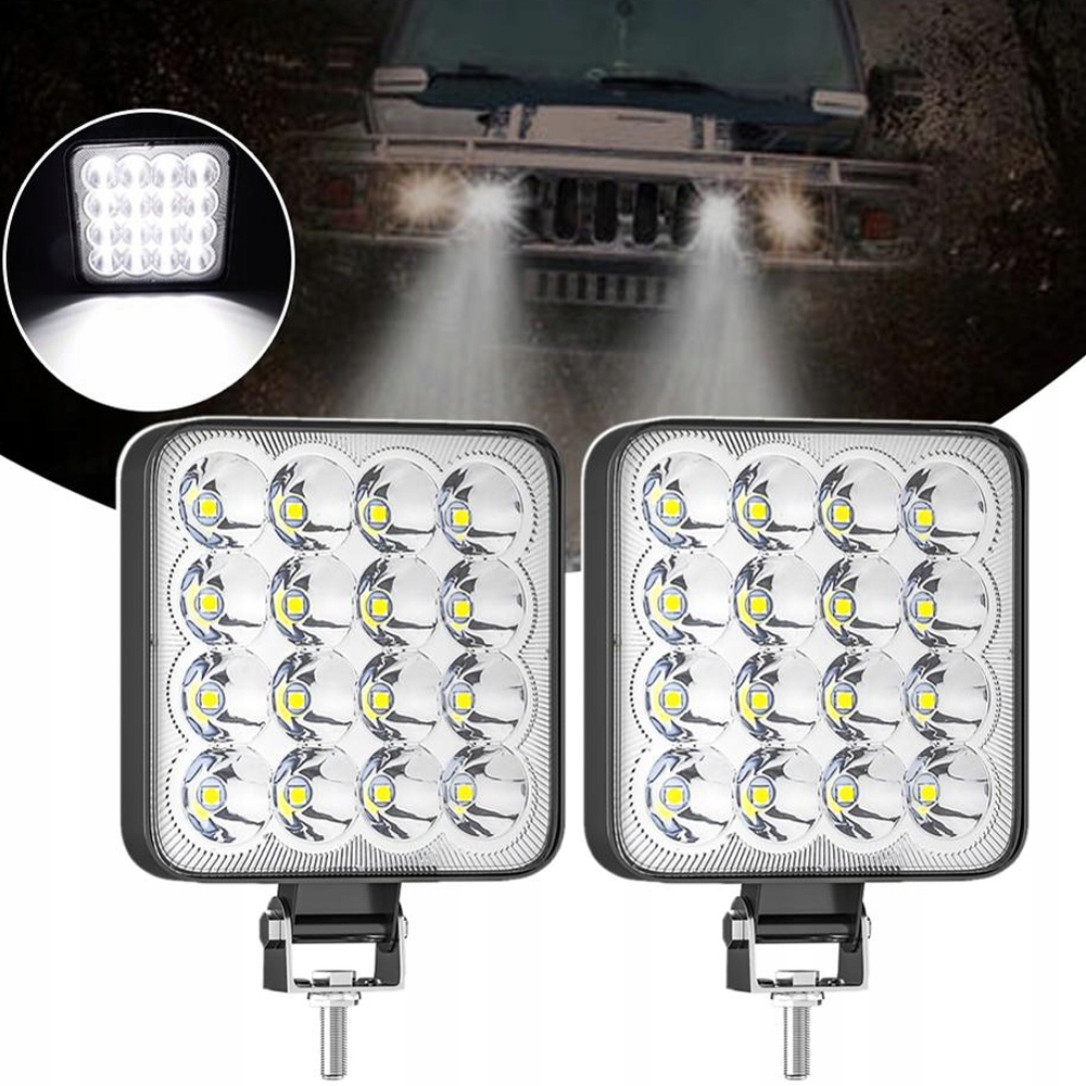Рабочая лампа 16 LED галогенная 48W 12V 24V IP67 E50 part number SDH1151