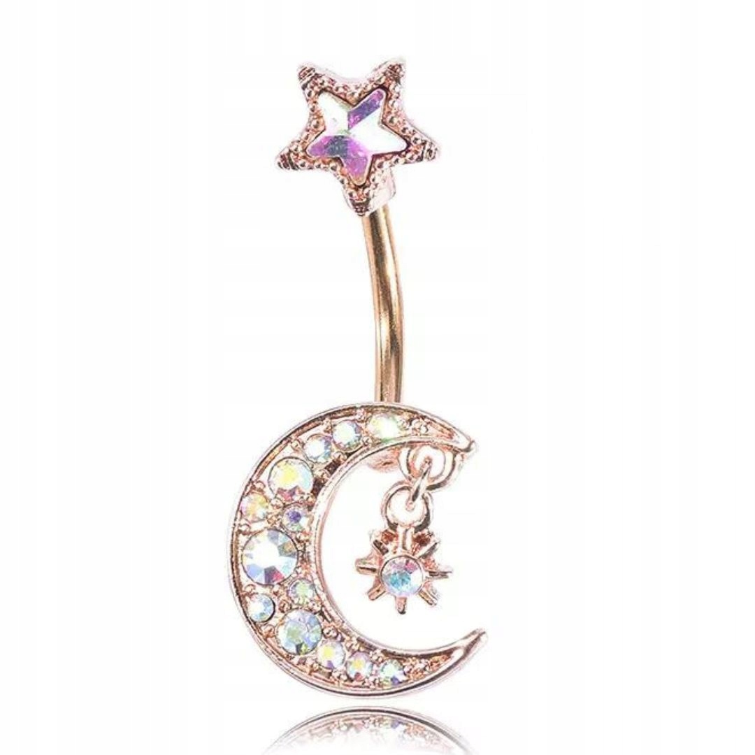 

Kolczyk do pępka z kryształkami piercing
