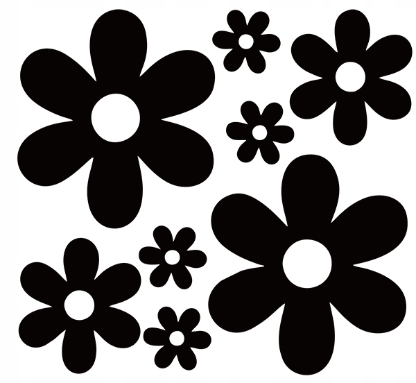

Naklejka na samochód Kwiaty Kwiatki Flowers 15x14