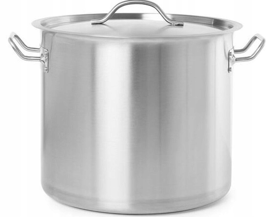 GARNEK WYSOKI STALOWY Z POKRYWKĄ 50L HENDI