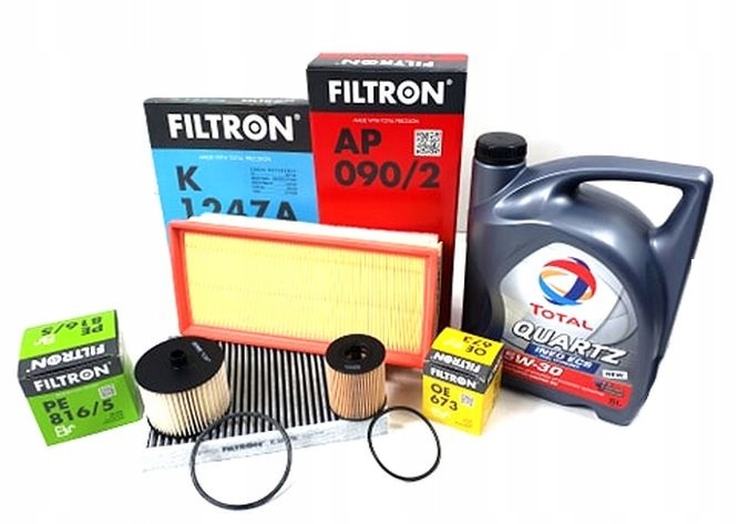 5W30 Olej Sada Filtrů Peugeot 508 2.0HDI 140KM Q