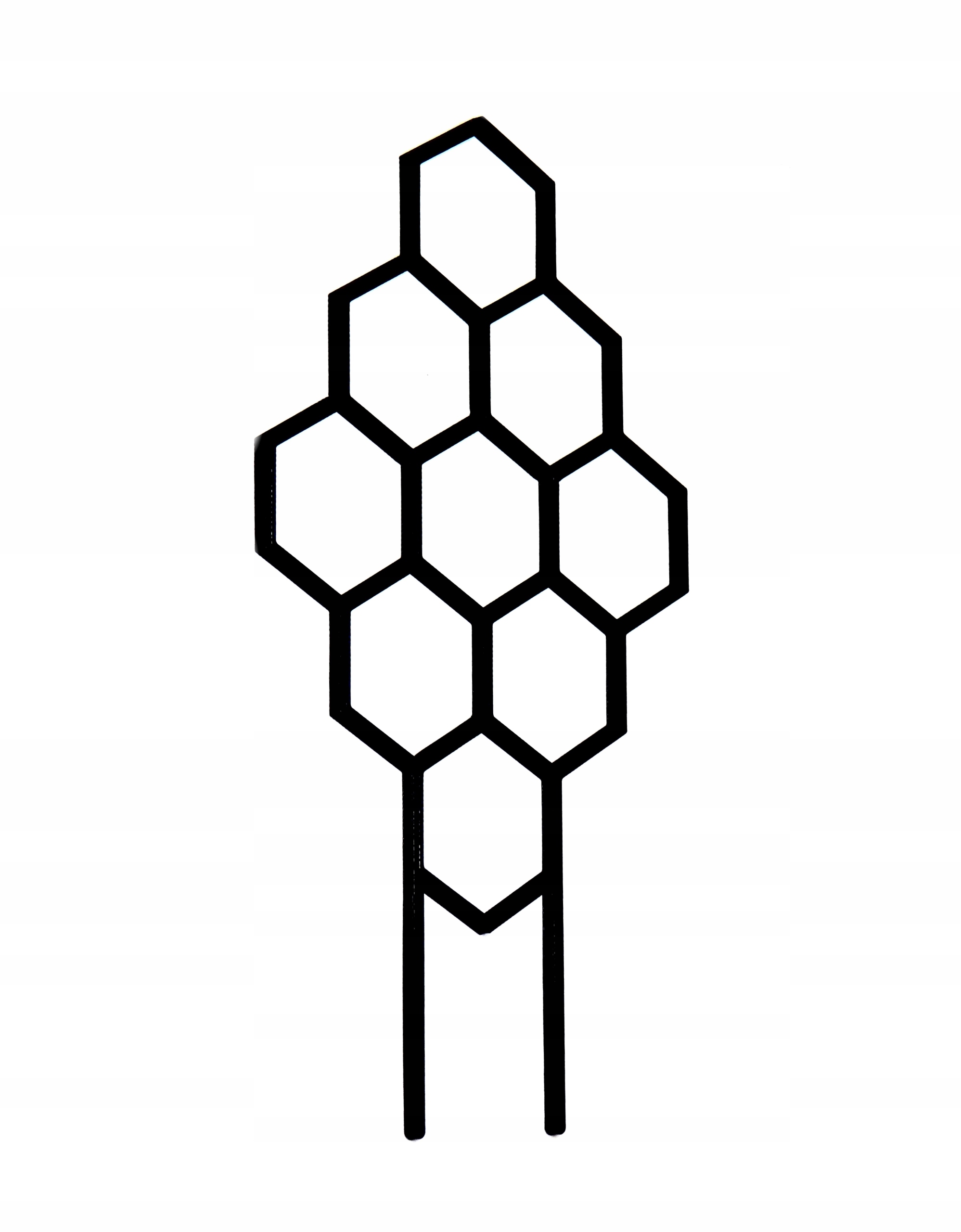 

Podpórka kwiatów roślin drabinka hexagon 46cm XL