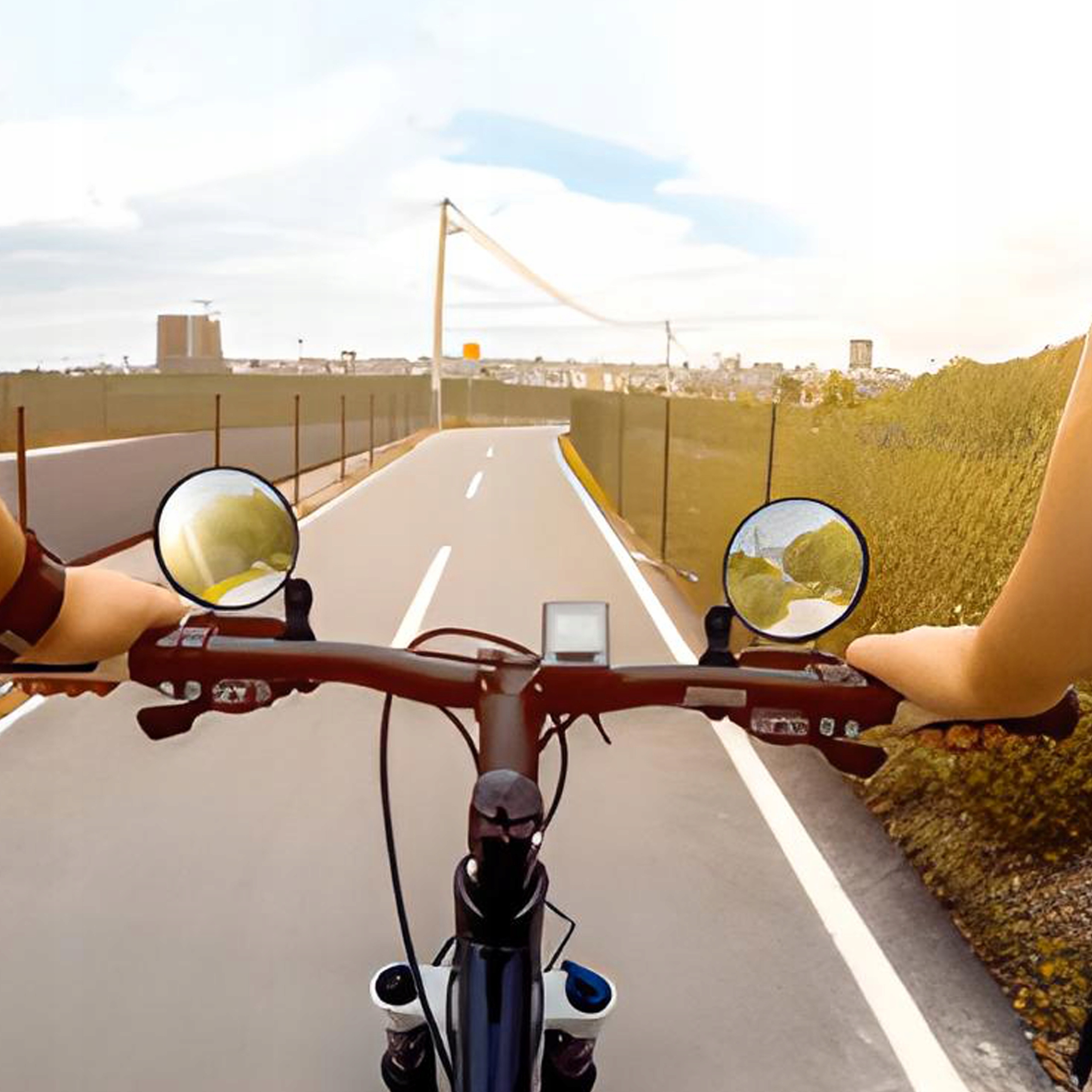 LUSTERKO ROWEROWE DO ROWERU NA KIEROWNICĘ WYPUKŁE Z REGULACJĄ DO HULAJNOGI Model S165