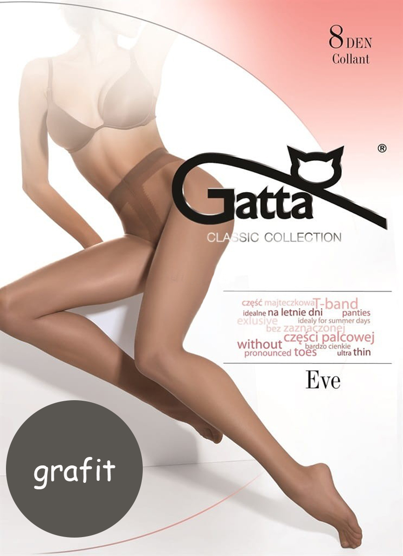

Gatta rajstopy Eve 8 den Lycra Matowe grafit 3 M