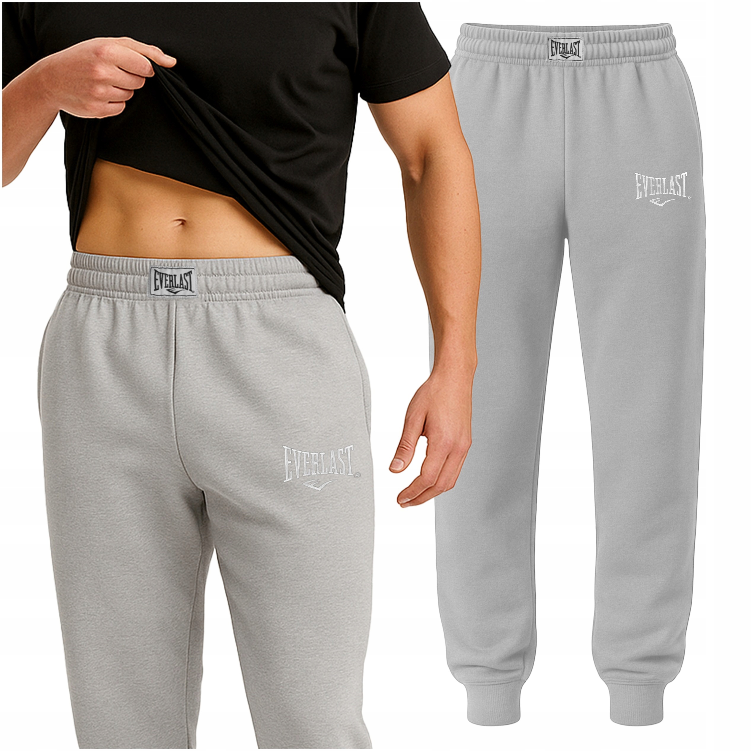 Everlast Spodnie Męskie Dresowe Bawełna Dresy Sportowe Logo Rozmiar L