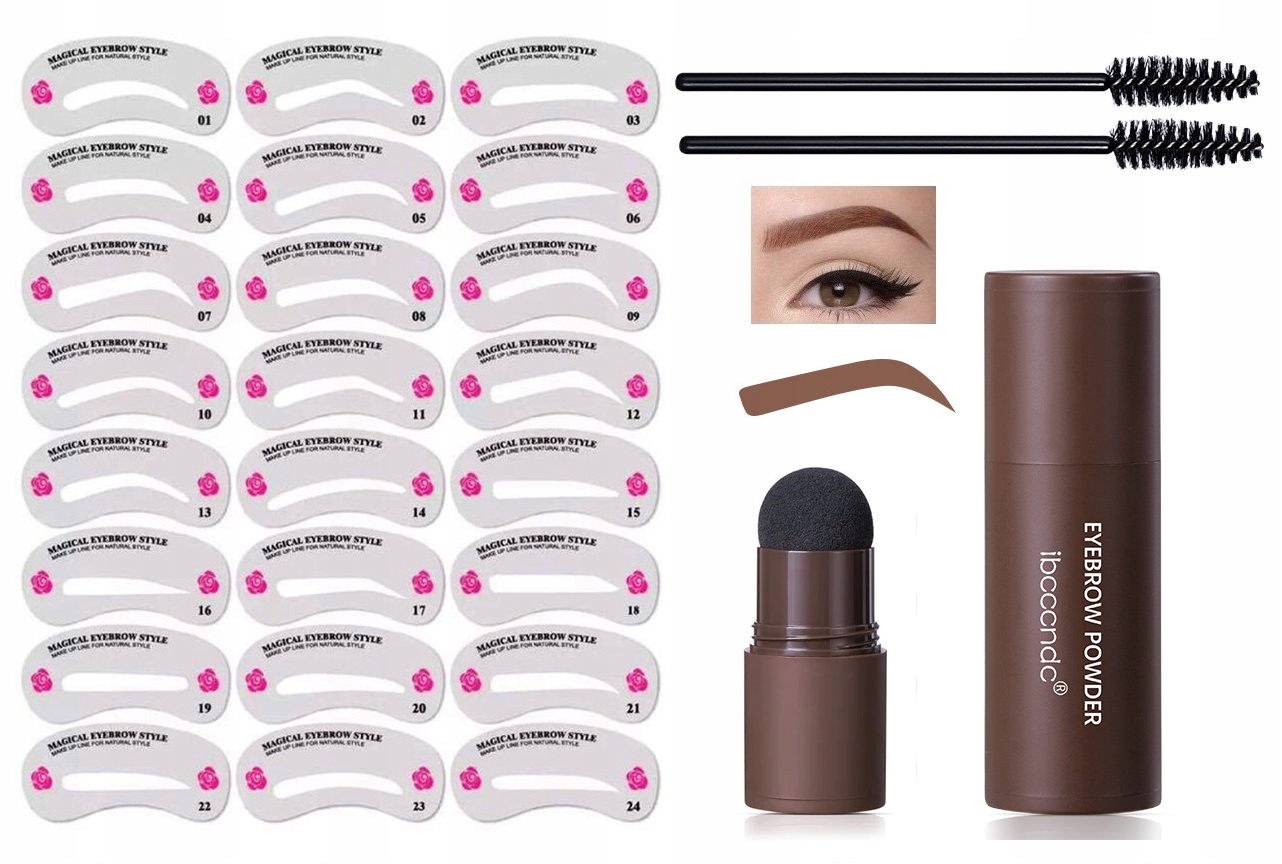 

Stempel Zestaw Do Stylizacji Brwi 24 szablony B1