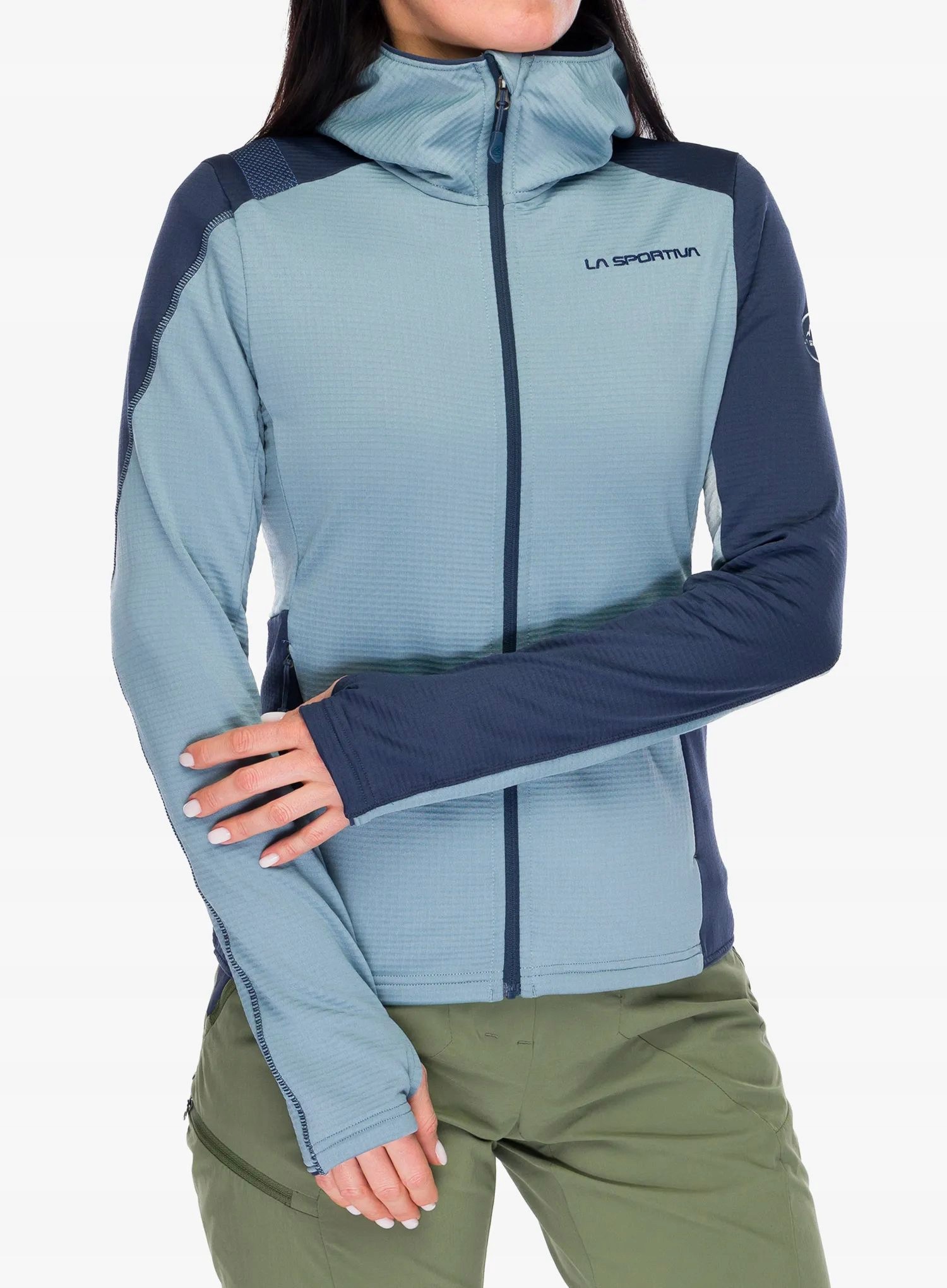 Bluza z kapturem damska La Sportiva Chill Thermal Hoody limestone/sky Xs