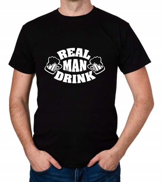 

koszulka Real Man Drink prezent