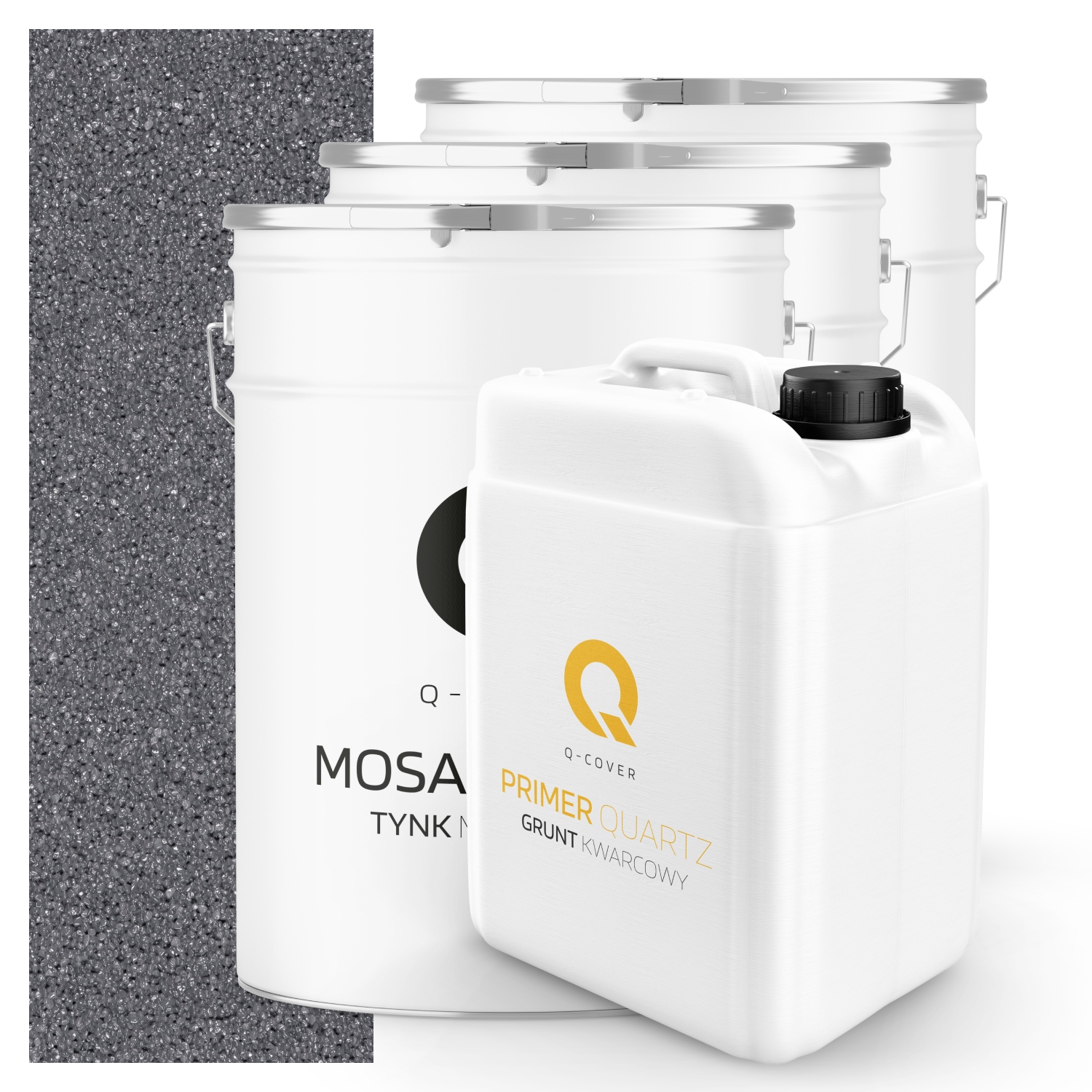 Mozaiková Omítka Šedá Tmavá M05 Pryskyřičná Ozdobná Vnější 3x 25KG Zemina