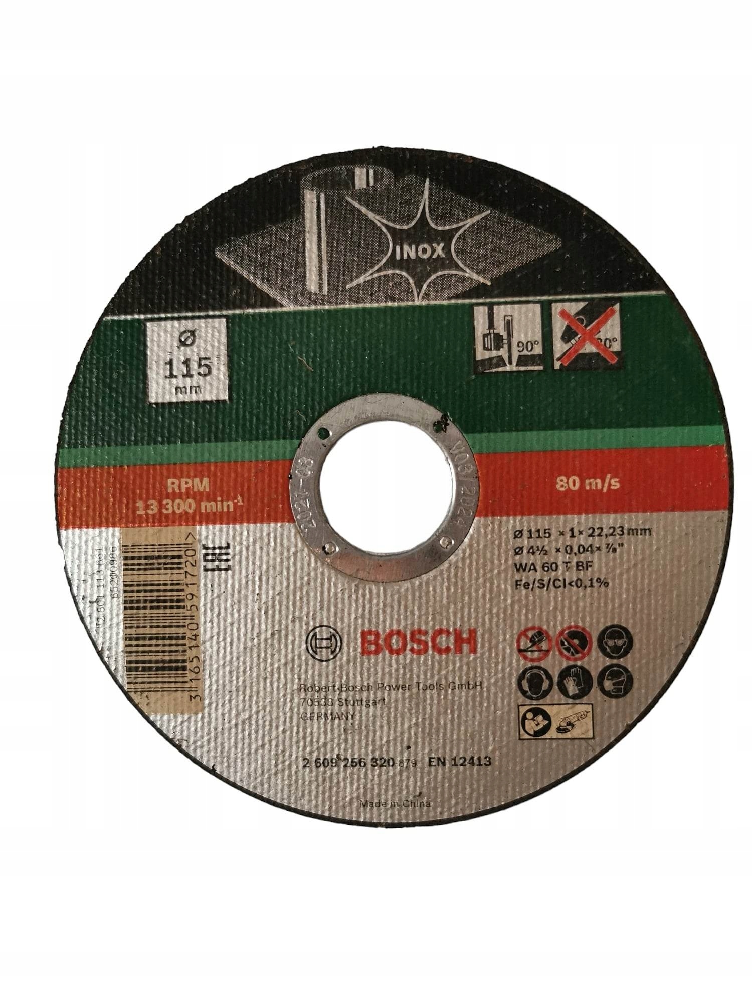 Bosch Tarcza tnąca prosta 115 x 1,0 x 22.23mm Inox