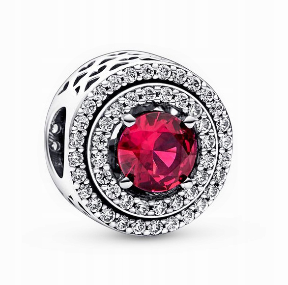 Stříbrný přívěsek Ag925 červený zirkon IM0830123CH