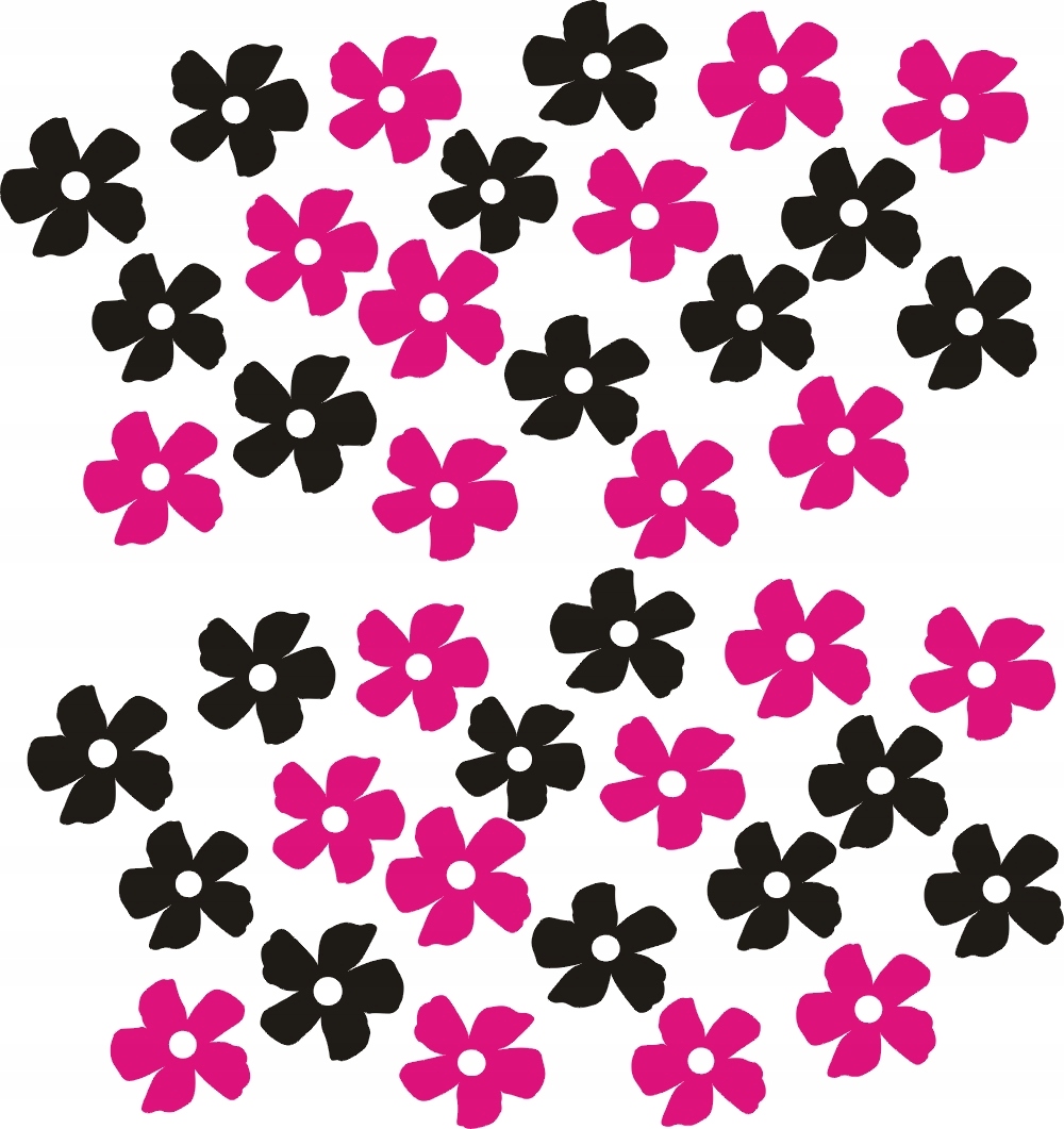 40szt KWIATKI Naklejka kask rower RÓŻNE KOLORY