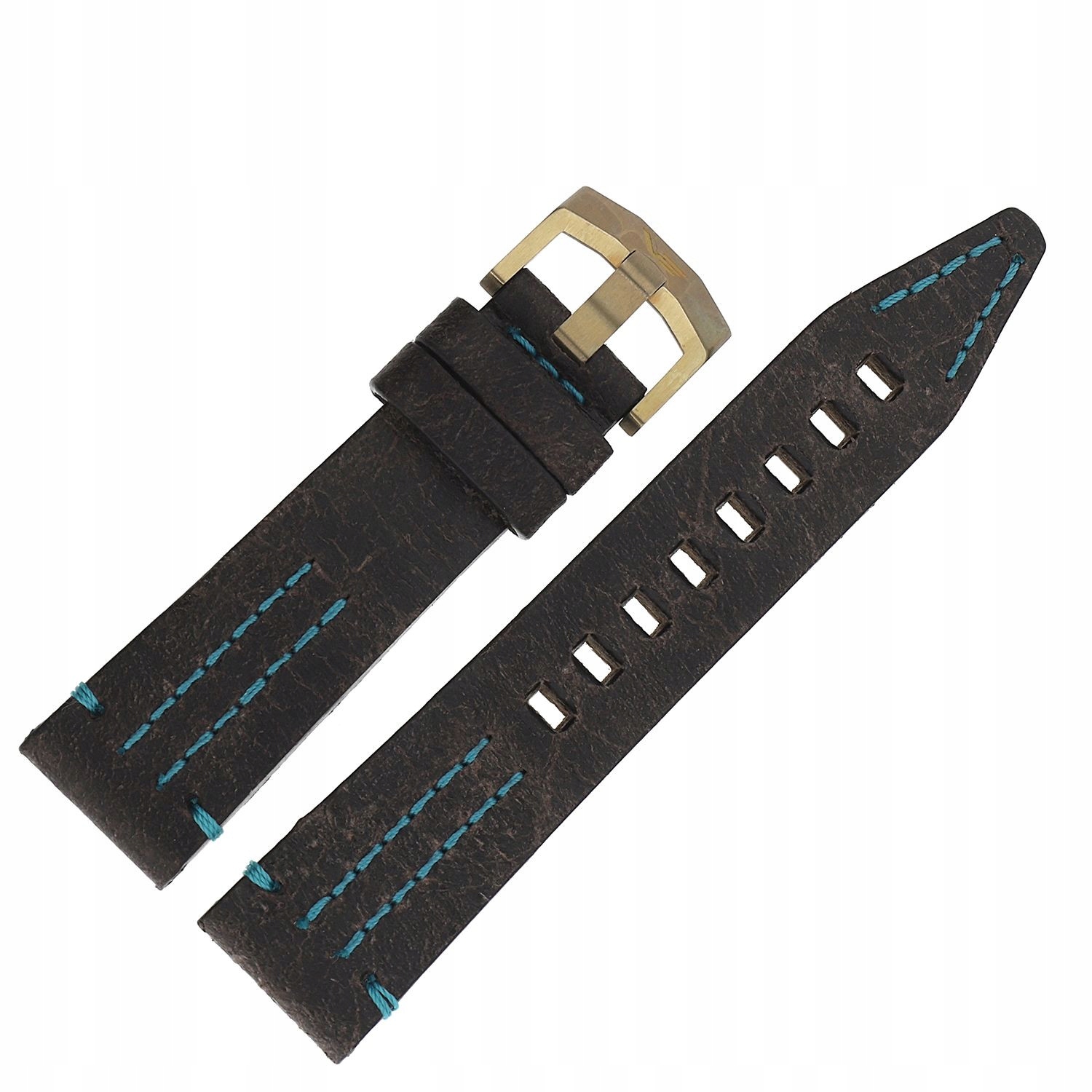 Pásek Rocket N1 Kůže (O566) hnědý s tyrkysovou p. hnědou kl.