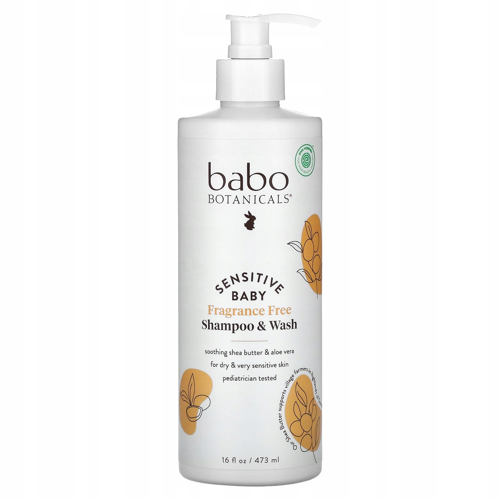 Babo Botanicals, Sensitive Baby, Šampony a mycí prostředky, bez zápachu, 4