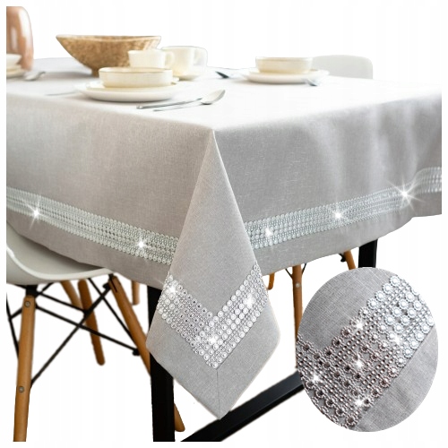 

Obrus Szary plamoodporny Glamour Cyrkonie 80x140