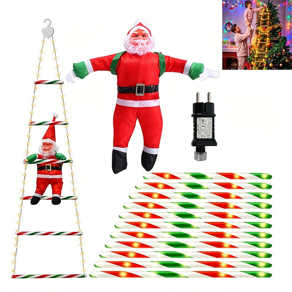 Vánoční žebříkové lampy, schodišťové lampy Santa Claus
