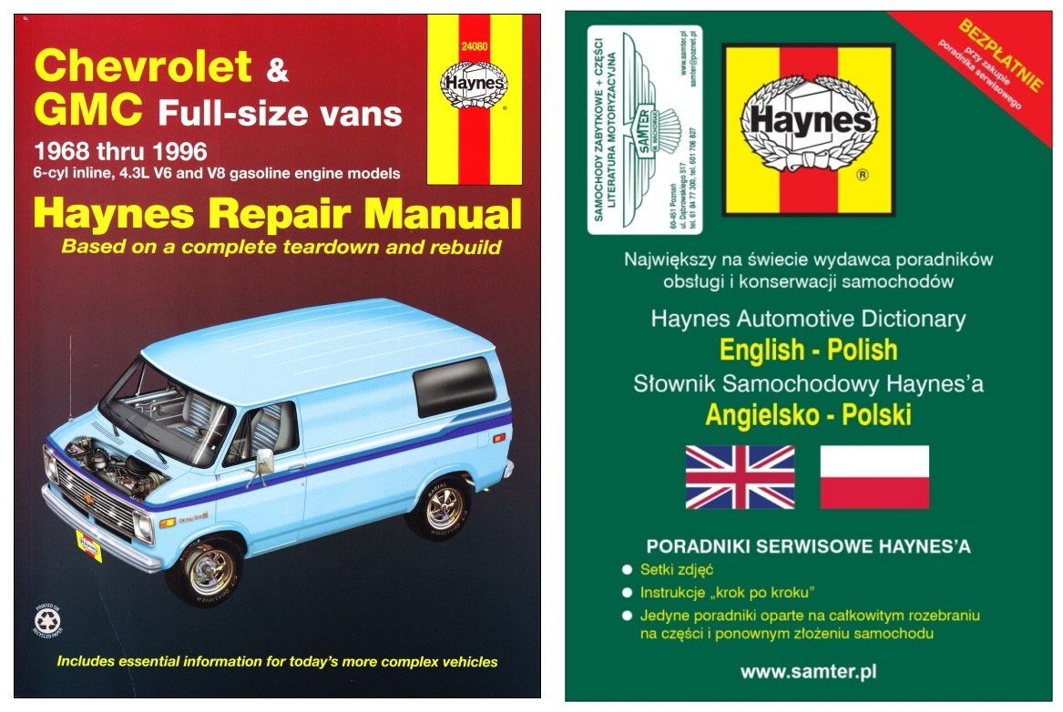 Chevrolet G20 GMC Van Vandura 1968-96 instr Haynes