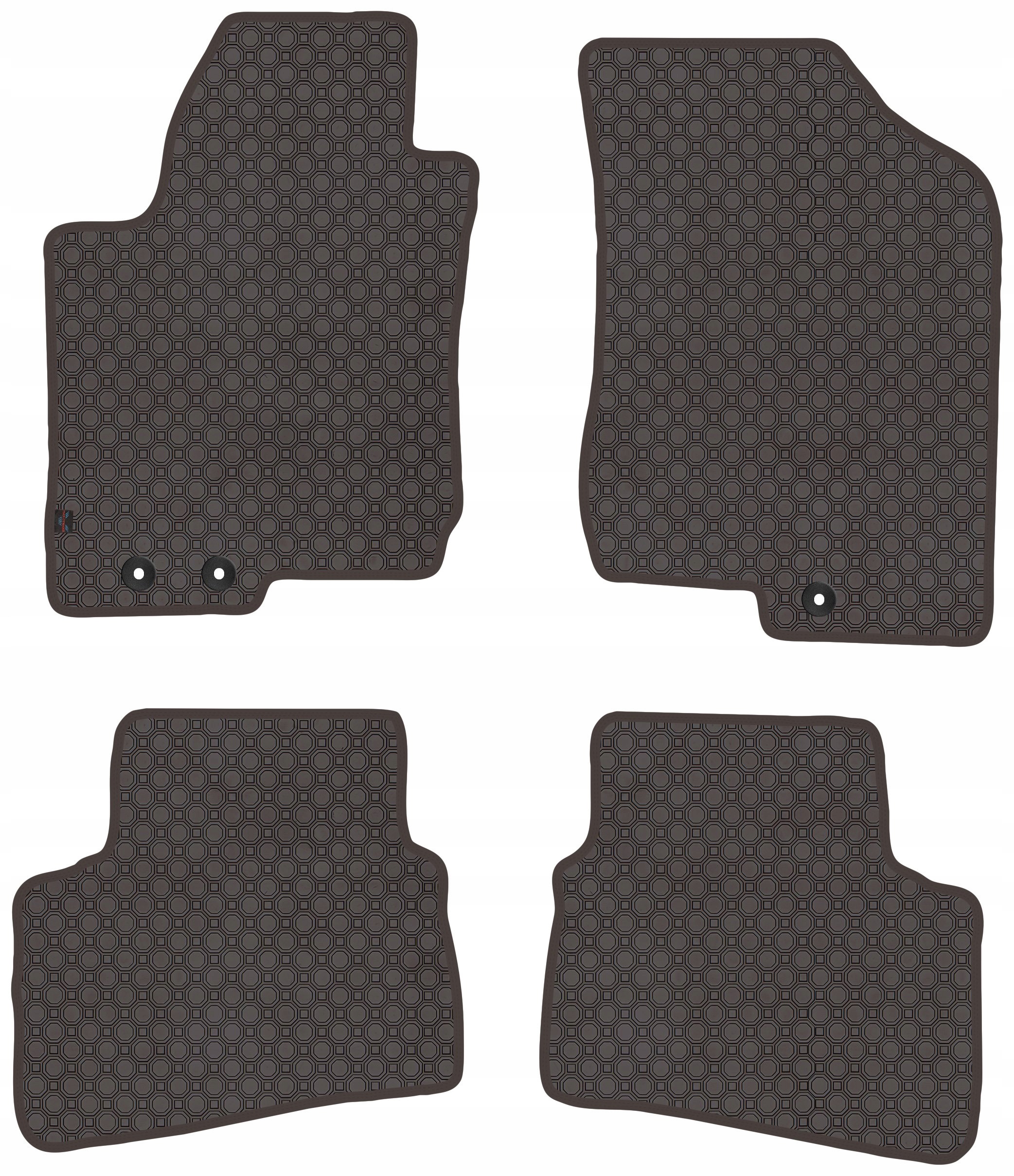 Hyundai i30 I Hb 2007-2012 Gumové koberce Bronzové