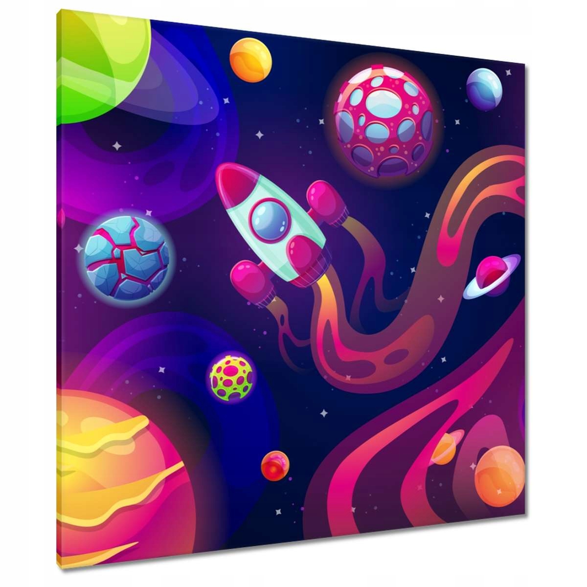 Obrazy 90x90 Vesmírná raketa letící na novou planetu