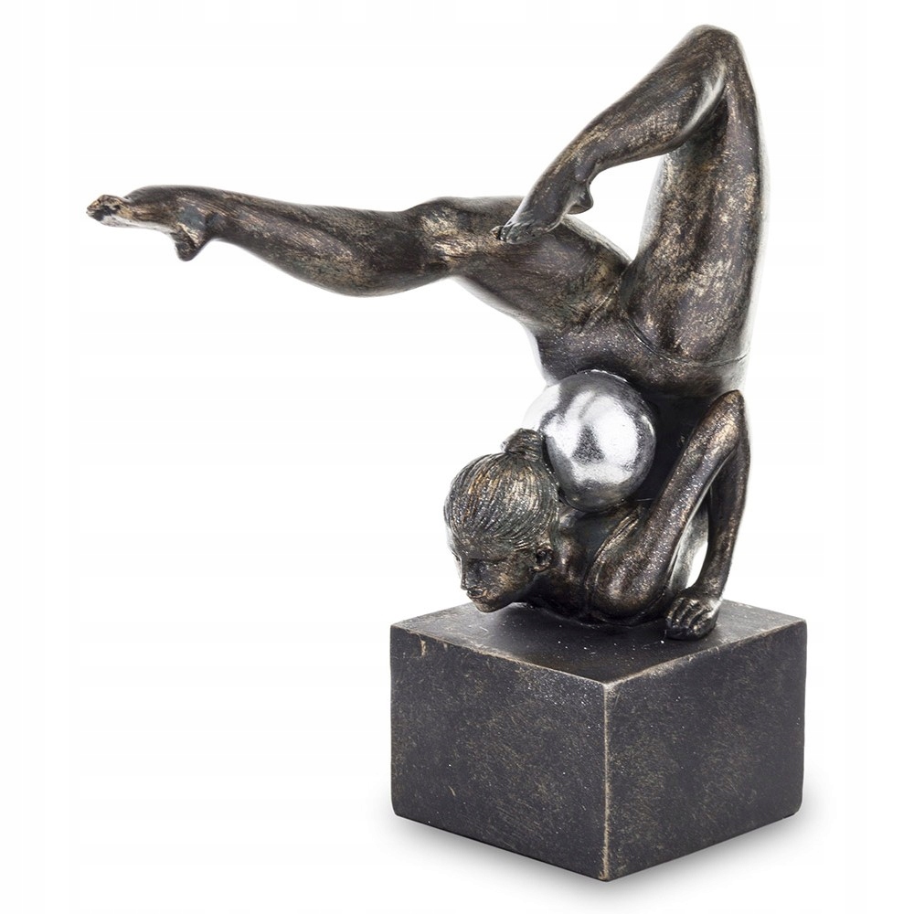 

Figurka Czarna Złota Gimnastyczka Z Piłką 25cm