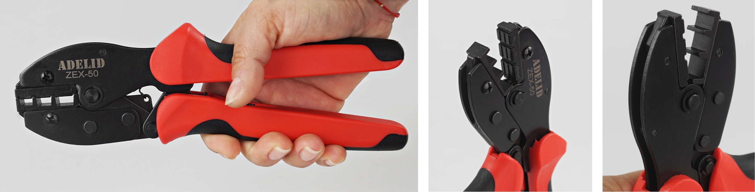 ZACISKARKA PRASKA DO KOŃCÓWEK KABLI TULEJEK 25-50 Model ZPR-50