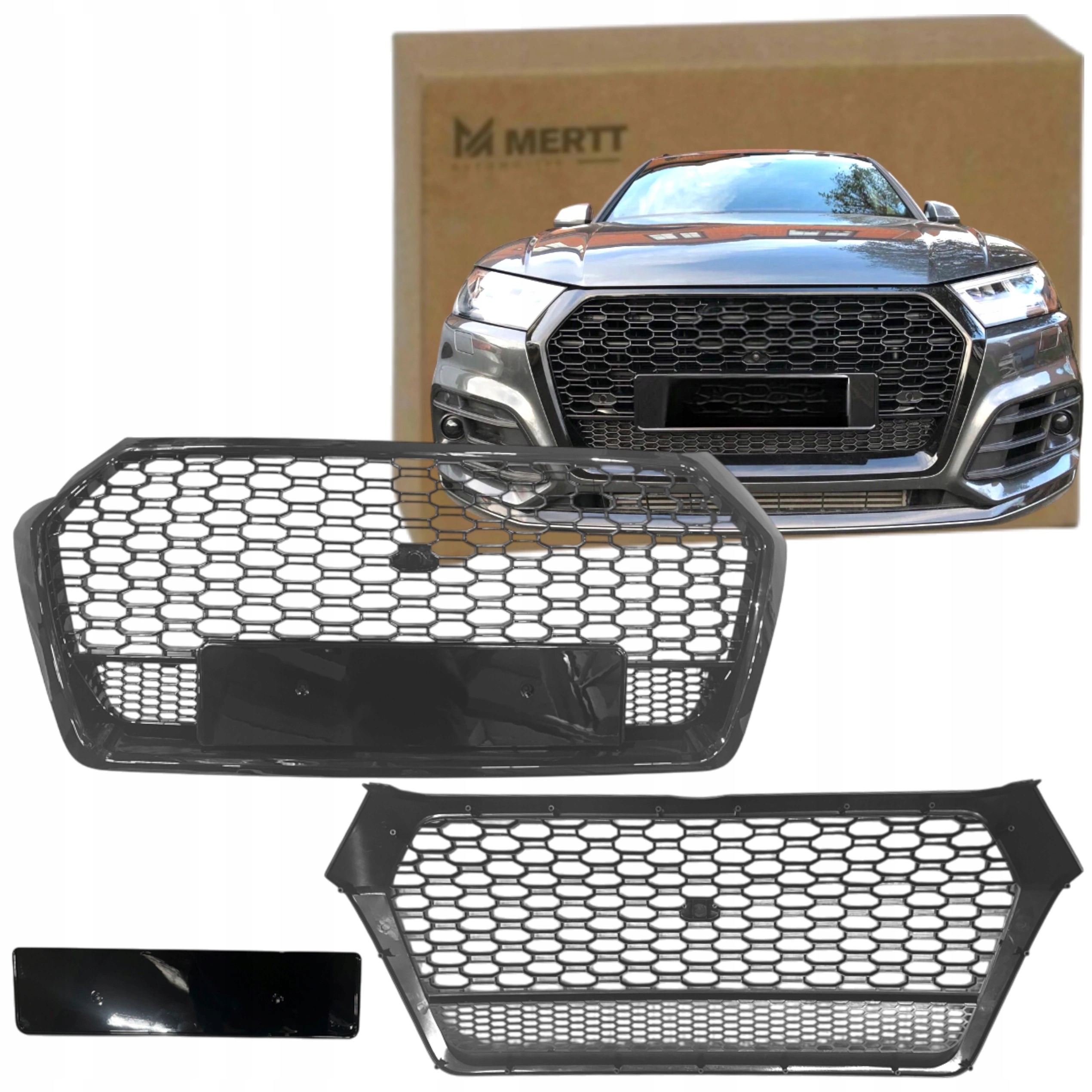 Audi Q5 80A 2016-2020 Atrapa Chladiče Nárazníku Grill Rs Look Černá