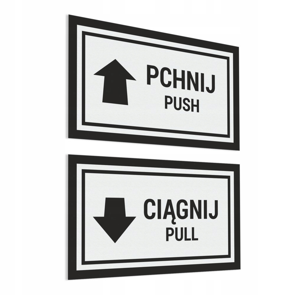 

Pchać, Ciągnąć, Pchnij, Ciągnij naklejki 7x12
