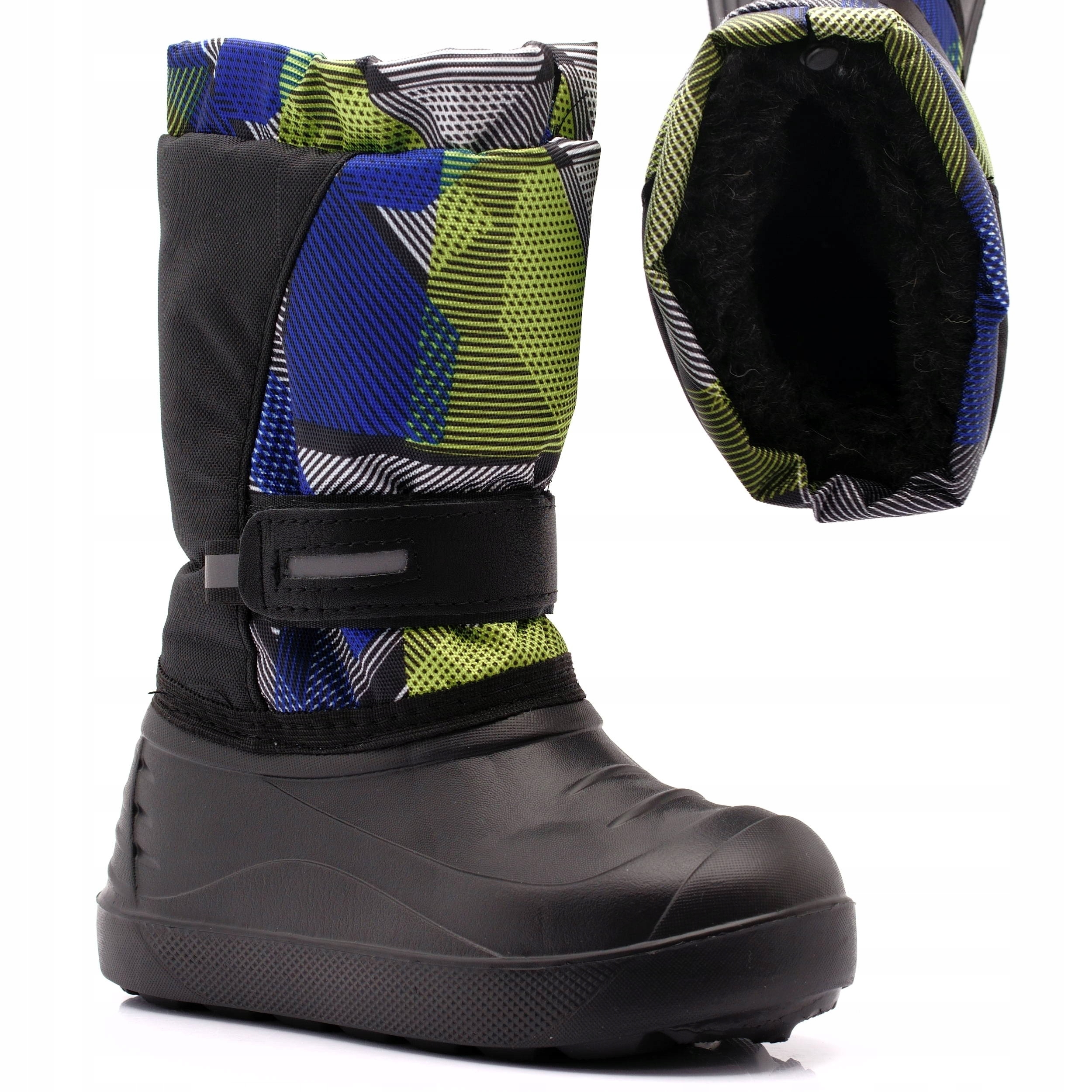 ŚNIEGOWCE PIANKOWE DZIECIĘCE BUTY ZIMOWE WEŁNA 27