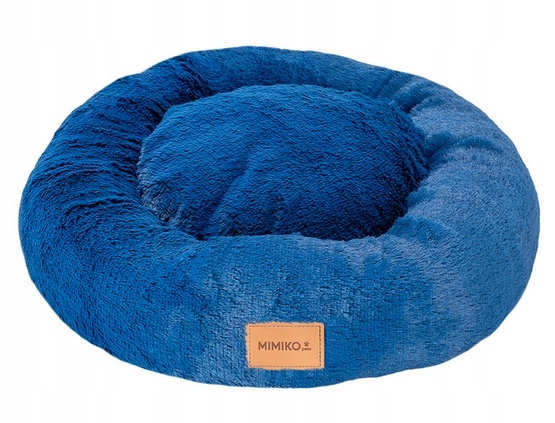 Levně Pelíšek Kulaté Shaggy Pro Psa Kočku Měkké L 60 CM Chabrové