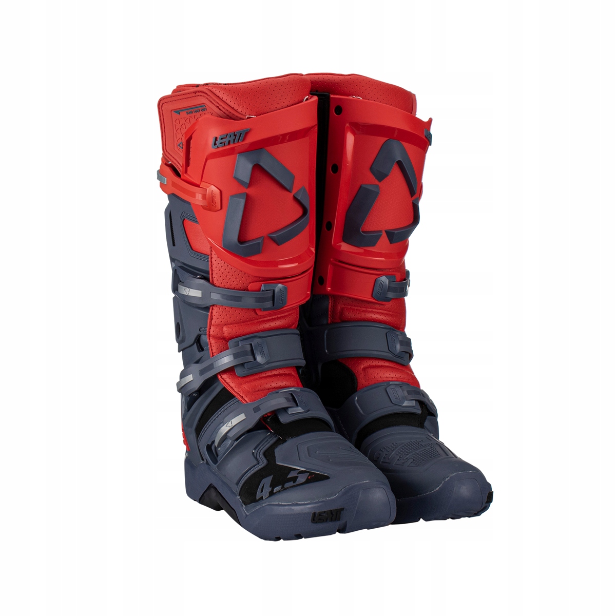 Leatt Topánky Cross 4.5 Enduro Boots Red Tmavomodré/červené Fluo Veľkosť 40.5