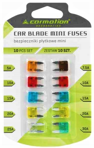 

Bezpieczniki Płytkowe Mini Blister 10 Sztuk