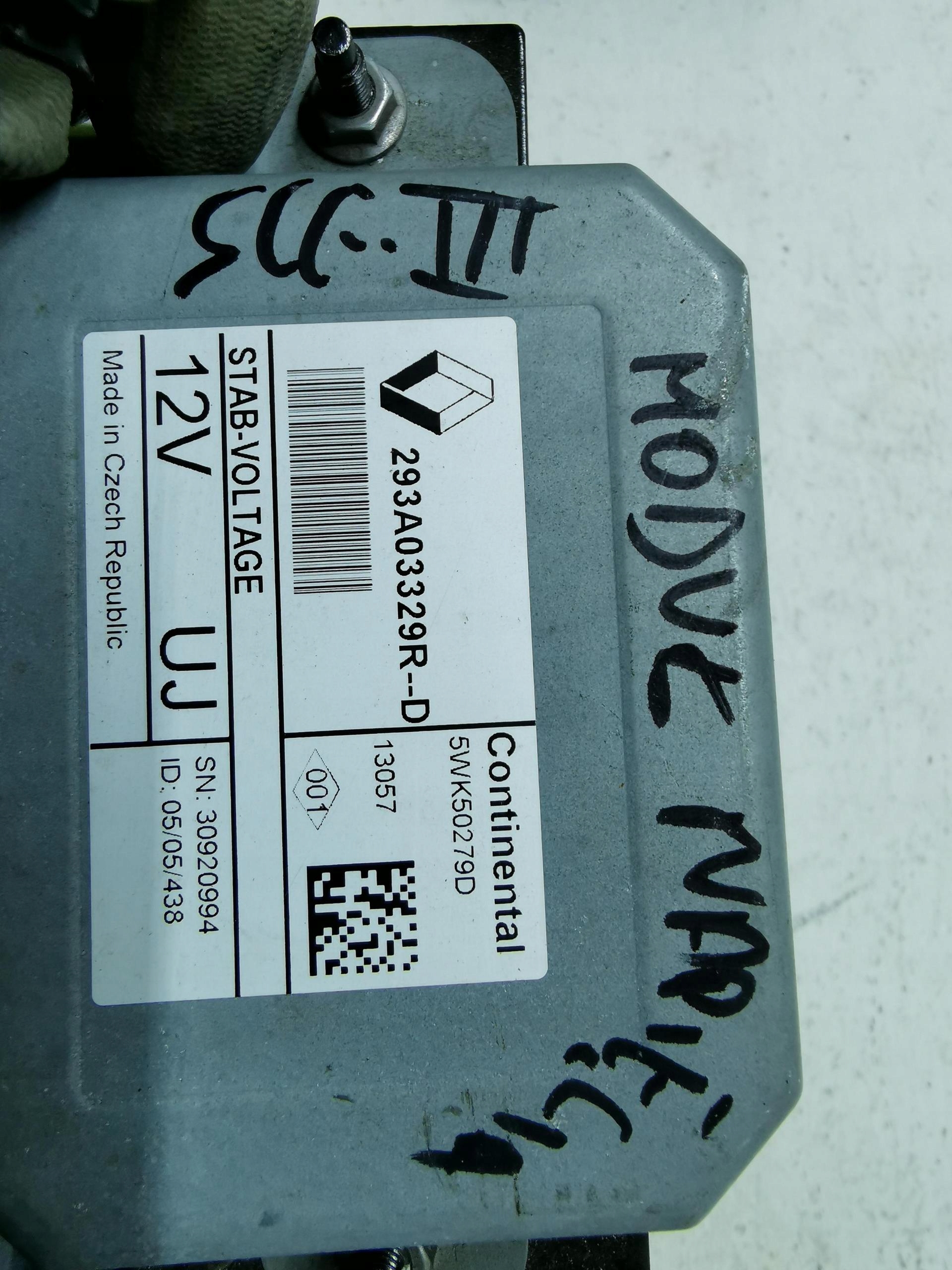 voltage module RENAULT SCENIC III 08-16 293A03329R
