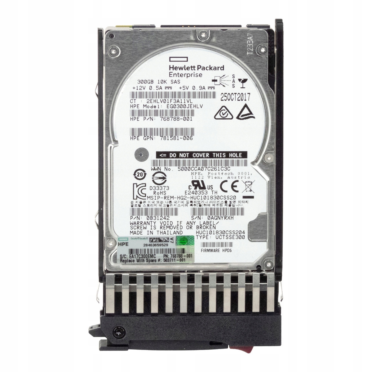 Hp 583711-001 768788-001 300GB 10K 128MB SAS-2 2,5'' EG0300JEHLV