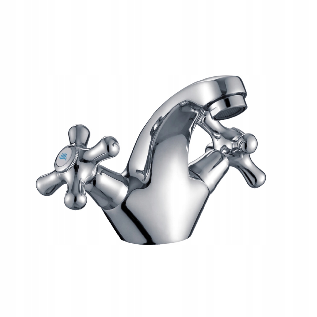 Stojánková umyvadlová baterie s otočnými knoflíky Duro Verde Retro s pevným výtokem