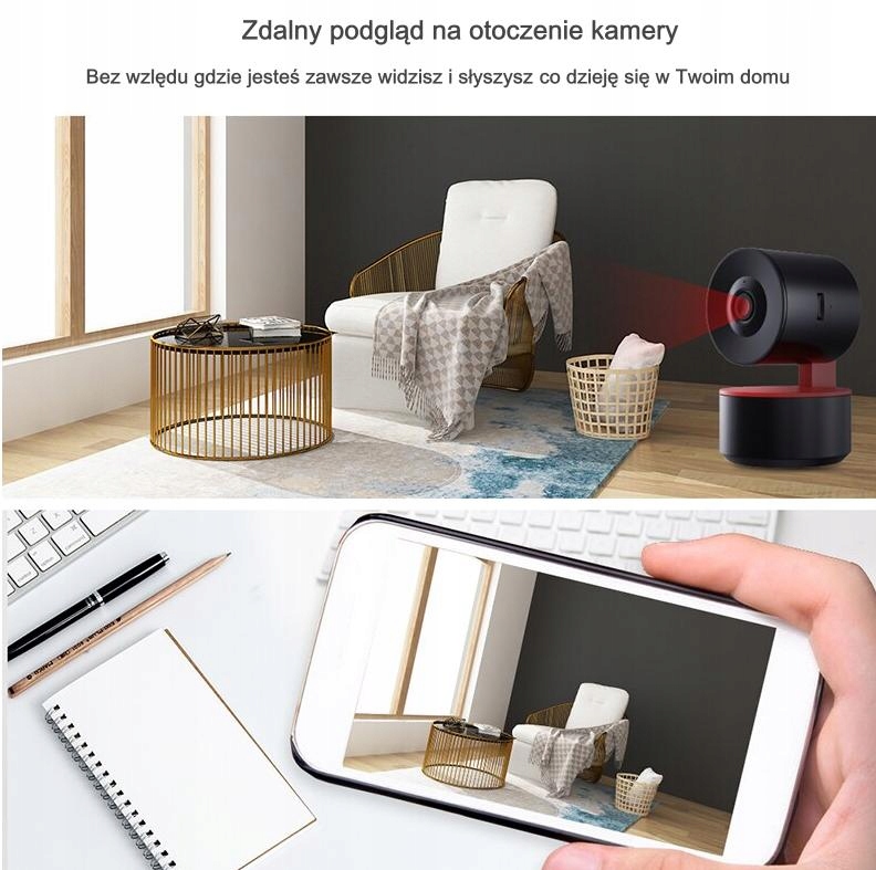 Kamera Tuya Smart SCO12-WL2 z funkcją alarmu i aut Cechy dodatkowe alarm dźwiękowy łączność z wifi