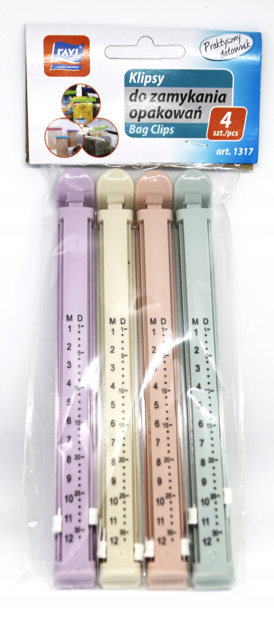 KLIPSY DO ZAMYKANIA OPAKOWAŃ 4 SZT