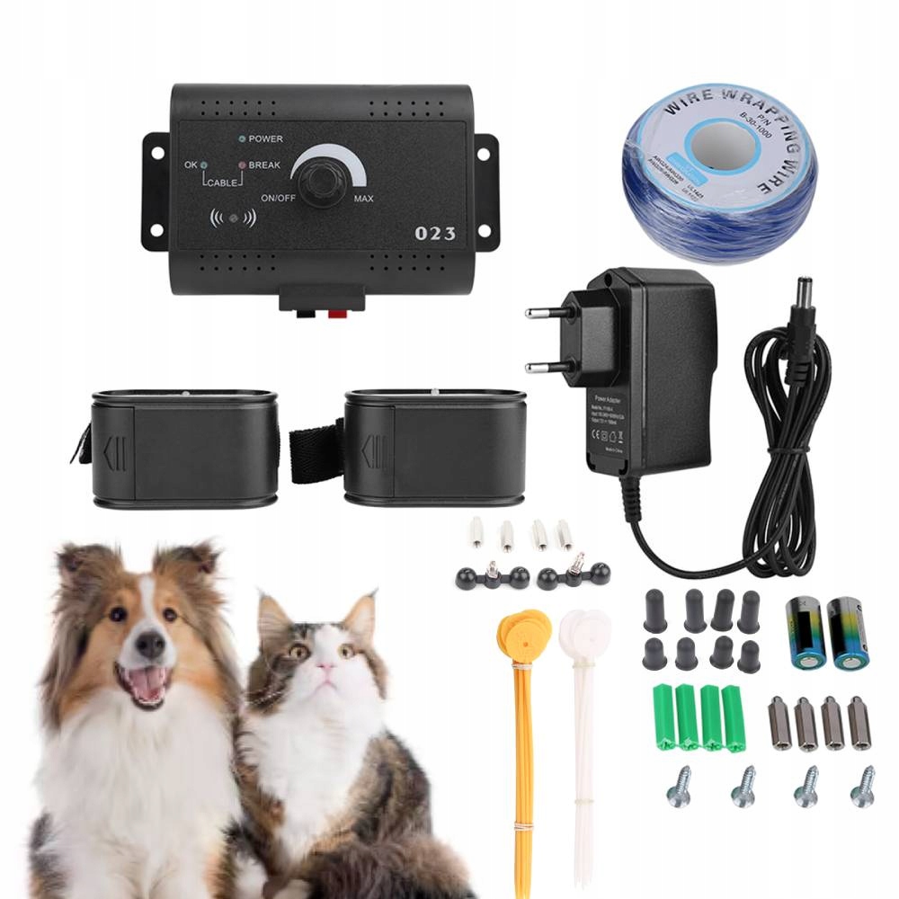 Elektryczny Pastuch Dla Psa Psów Kojec Ogrodzenie Obroża Regulacja Zestaw