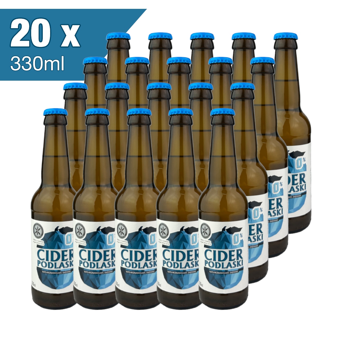 Nealkoholický cider Cider Podlaski 0% 330 ml – 100% lisovaný, přírodní džus