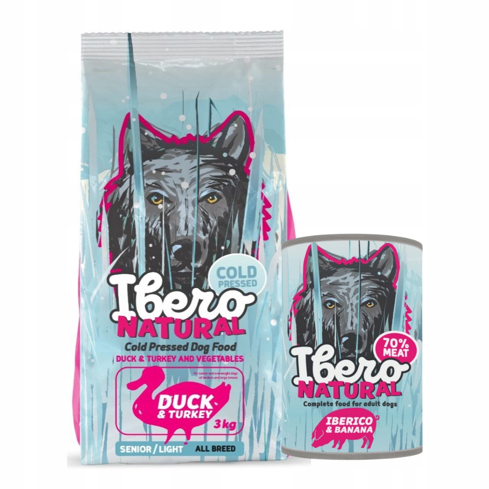 Levně Balíček pro starší psy: Ibero Senior Duck & Turkey Iberico & Banana