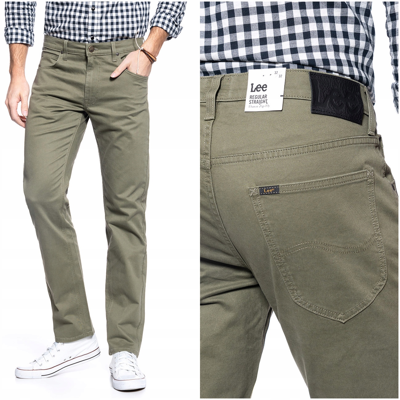 

Lee Daren Zip Męskie Spodnie Materiałowe W33 L32