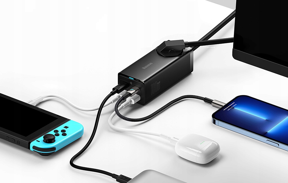Baseus Ładowarka Listwa zasilająca GaN3 Pro 100W Desktop Powerstrip Model PSZM000401